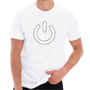 Power Button Graphic Design Deluxe Jersey T-Shirt