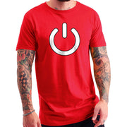 Power Button Graphic Design Deluxe Jersey T-Shirt