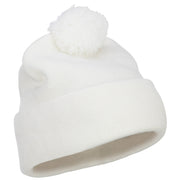 Pom Acrylic Cuff Long Beanie