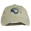 Outline Image of a Parrot Embroidered Washed Cap