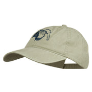 Outline Image of a Parrot Embroidered Washed Cap