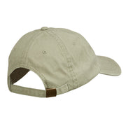 Outline Image of a Parrot Embroidered Washed Cap