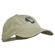 Outline Image of a Parrot Embroidered Washed Cap