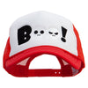 Boo Embroidered Summer Foam Mesh Trucker Cap - Red-White OSFM