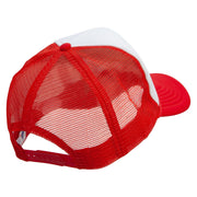 Boo Embroidered Summer Foam Mesh Trucker Cap - Red-White OSFM