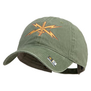 U.S. Army Cyber Corps Embroidered Washed Solid Pigment Dyed Cotton Twill Brass Buckle Cap - Olive OSFM