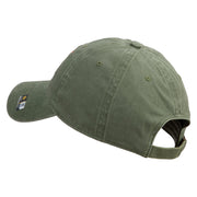 U.S. Army Cyber Corps Embroidered Washed Solid Pigment Dyed Cotton Twill Brass Buckle Cap - Olive OSFM