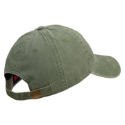 U.S. Army Cyber Corps Embroidered Washed Solid Pigment Dyed Cotton Twill Brass Buckle Cap - Olive OSFM