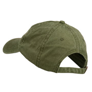 Outline Image of a Parrot Embroidered Washed Cap