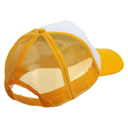 Boo Embroidered Summer Foam Mesh Trucker Cap - Yellow-White OSFM