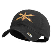 U.S. Army Cyber Corps Embroidered Washed Solid Pigment Dyed Cotton Twill Brass Buckle Cap - Black OSFM