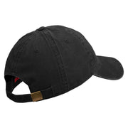 U.S. Army Cyber Corps Embroidered Washed Solid Pigment Dyed Cotton Twill Brass Buckle Cap - Black OSFM