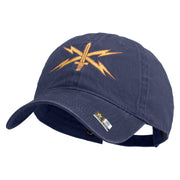 U.S. Army Cyber Corps Embroidered Washed Solid Pigment Dyed Cotton Twill Brass Buckle Cap - Navy OSFM