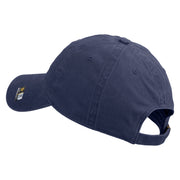 U.S. Army Cyber Corps Embroidered Washed Solid Pigment Dyed Cotton Twill Brass Buckle Cap - Navy OSFM