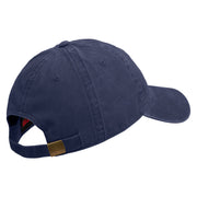 U.S. Army Cyber Corps Embroidered Washed Solid Pigment Dyed Cotton Twill Brass Buckle Cap - Navy OSFM
