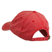 Outline Image of a Parrot Embroidered Washed Cap