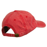 Outline Image of a Parrot Embroidered Washed Cap