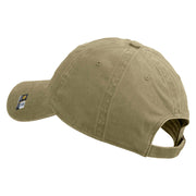 U.S. Army Cyber Corps Embroidered Washed Solid Pigment Dyed Cotton Twill Brass Buckle Cap - Khaki OSFM