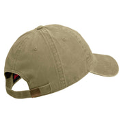 U.S. Army Cyber Corps Embroidered Washed Solid Pigment Dyed Cotton Twill Brass Buckle Cap - Khaki OSFM