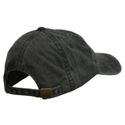 Outline Image of a Parrot Embroidered Washed Cap