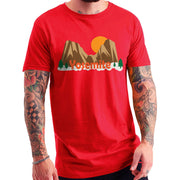 Yosemite Mountains Graphic Design Deluxe Jersey T-Shirt