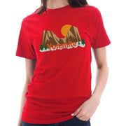 Yosemite Mountains Graphic Design Deluxe Jersey T-Shirt