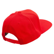 Witch Embroidered Wool Blend Prostyle Snapback - Red OSFM