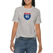 Interstate Highway 95 Graphic Design Deluxe Jersey T-Shirt