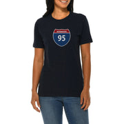 Interstate Highway 95 Graphic Design Deluxe Jersey T-Shirt