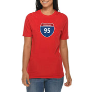 Interstate Highway 95 Graphic Design Deluxe Jersey T-Shirt