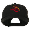 Oriental Dragon Embroidered Washed Cap