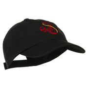 Oriental Dragon Embroidered Washed Cap