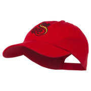 Oriental Dragon Embroidered Washed Cap