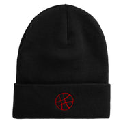 Cartoon Force Embroidered 12 Inch Long Knitted Beanie - Black OSFM