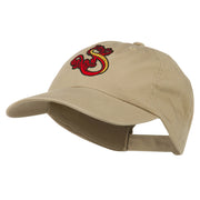 Oriental Dragon Embroidered Washed Cap