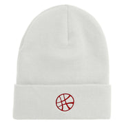 Cartoon Force Embroidered 12 Inch Long Knitted Beanie - White OSFM