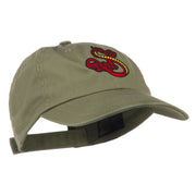 Oriental Dragon Embroidered Washed Cap