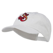 Oriental Dragon Embroidered Washed Cap