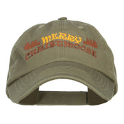 Merry Christmoose Embroidered Low Cap