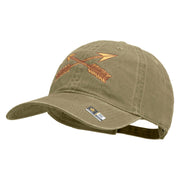 U.S. Army Special Forces Embroidered Washed Solid Pigment Dyed Cotton Twill Brass Buckle Cap - Khaki OSFM