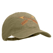 U.S. Army Special Forces Embroidered Washed Solid Pigment Dyed Cotton Twill Brass Buckle Cap - Khaki OSFM