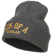 Son of a Veteran Embroidered Long Beanie