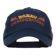 Merry Christmoose Embroidered Low Cap