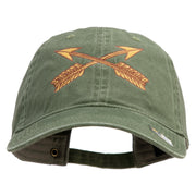 U.S. Army Special Forces Embroidered Washed Solid Pigment Dyed Cotton Twill Brass Buckle Cap - Olive OSFM