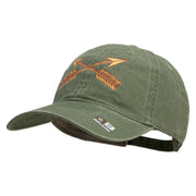 U.S. Army Special Forces Embroidered Washed Solid Pigment Dyed Cotton Twill Brass Buckle Cap - Olive OSFM