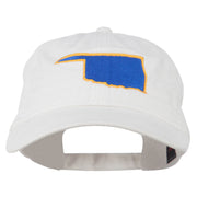 Oklahoma State Map Embroidered Cap