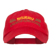 Merry Christmoose Embroidered Low Cap