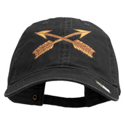 U.S. Army Special Forces Embroidered Washed Solid Pigment Dyed Cotton Twill Brass Buckle Cap - Black OSFM