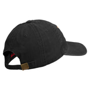 U.S. Army Special Forces Embroidered Washed Solid Pigment Dyed Cotton Twill Brass Buckle Cap - Black OSFM