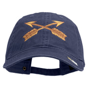 U.S. Army Special Forces Embroidered Washed Solid Pigment Dyed Cotton Twill Brass Buckle Cap - Navy OSFM